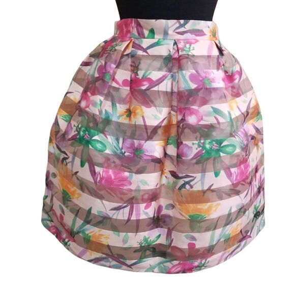 Rosinina Multicolored Floral Skirt size Small - Picture 1 of 7